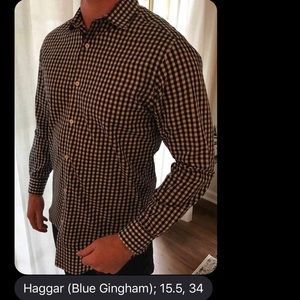 Blue Gingham Dress Shirt